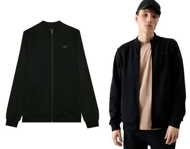 Bluza męska dresowa 4F M1463 na zamek bez kaptura czarna
