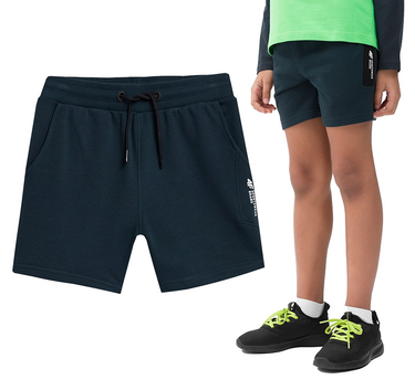 Krótkie spodenki 4F M049 szorty bawełna granat