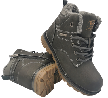 Buty zimowe dziecięce C7371-3 trapery szare