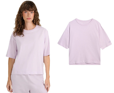 Koszulka damska 4F F2350 bawełniana oversize jasny fiolet