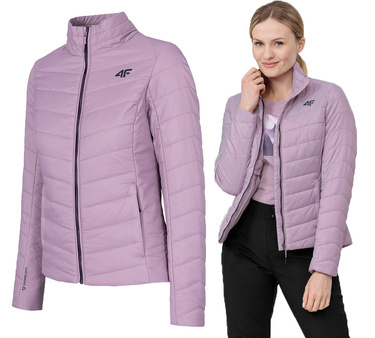 Kurtka damska pikowana 4F KUDP060 puchowa fiolet