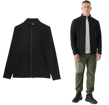 Polar męski na zamek 4F M289 na stójce czarny