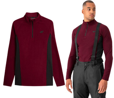 Bluza polarowa męska 4F BIMP034 termoaktywna na stójce