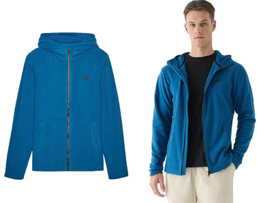 Polar męski na zamek 4F M290 bluza z kapturem