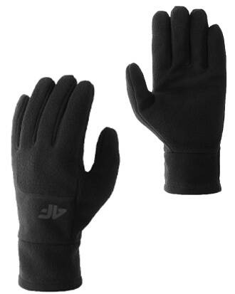 Rękawiczki polarowe 4F U141 na zimę dotykowe czarne