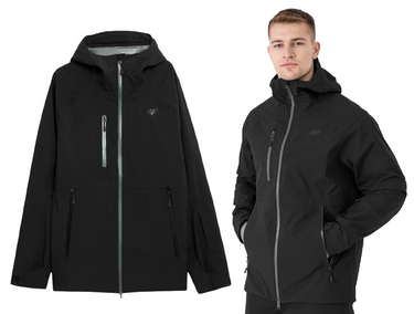 Kurtka męska lekka 4F przeciwdeszowa wiatrówka Membrana 8000 czarna