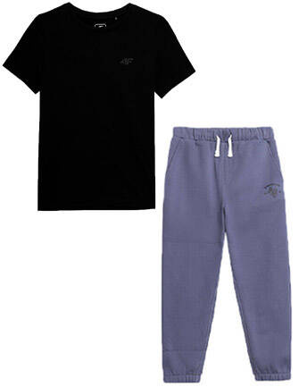 Zestaw chłopięcy 4F koszulka + spodnie dresowe z bawełny