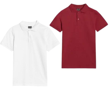 Zestaw koszulek polo 4F biała i czerwona 2pak
