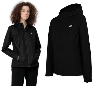 Kurtka przeciwdeszczowa 4F KUD350 wiatrówka czarny