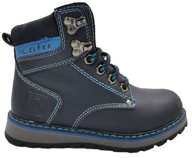 Buty zimowe dziecięce trapery Clibee ocieplane granat