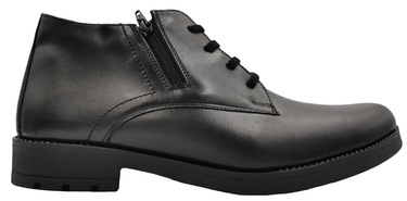 Eleganckie buty zimowe K-20 męskie skórzane trzewiki do kostki