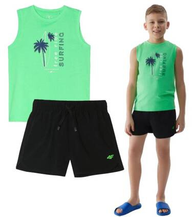 Zestaw plażowy chłopięcy 4F koszulka i szorty