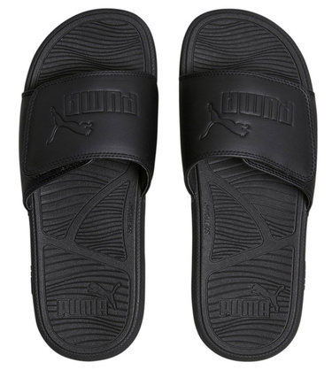 Klapki męskie PUMA wsuwane 389111 02 sportowe czarne