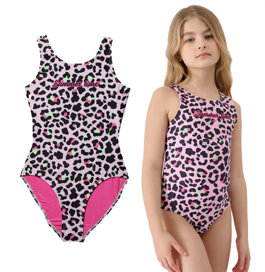 Strój kąpielowy 4F dziewczęcy jednoczęściowy F048 panterka