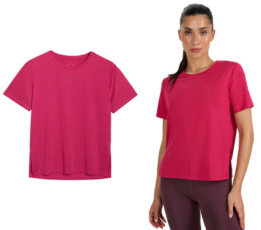 Koszulka sportowa na siłownie 4F F1517 Luźny t-shirt różowy