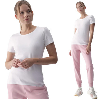 Koszulka damska bawełniana 4F F1845 T-shirt na lato biały