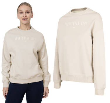 Bluza damska 4F BLD033 ocieplana bawełniana beżowa