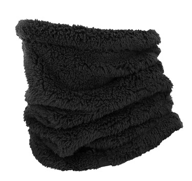 Bandana zimowa 4F U076 z pluszu, ciepły szalik czarne