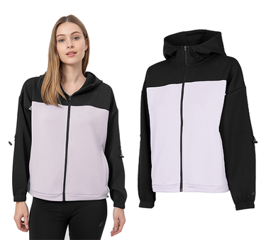 Bluza damska dresowa 4F BLD018 na zamek fiolet