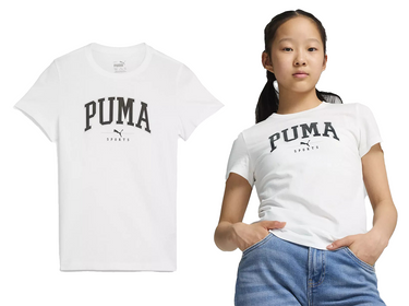 Koszulka dziecięca z krótkim rękawem PUMA t-shirt 681779 02 biała