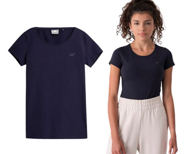T-shirt damski 4F bawełniany TSD350 granatowy