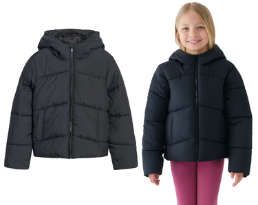 Kurtka puchowa 4F dziewczęca pikowana jesień zima F615 czarna