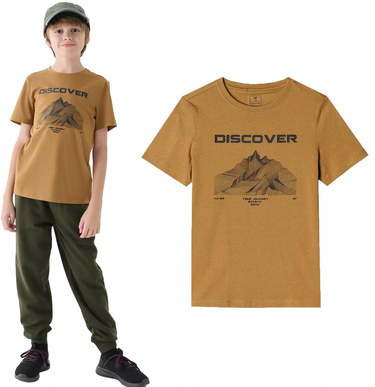 Koszulka bawełniana 4F M1553 T-shirt z nadrukiem