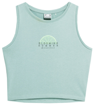 Koszulka damska 4F F570 crop top z bawełny na lato