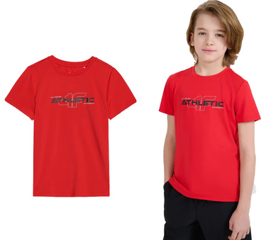 Koszulka sportowa 4F M1209 T-shirt szybkoschnący czerwony