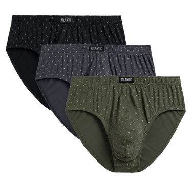3x slipy męskie ATLANTIC 3MP-169 majtki 100% bawełna