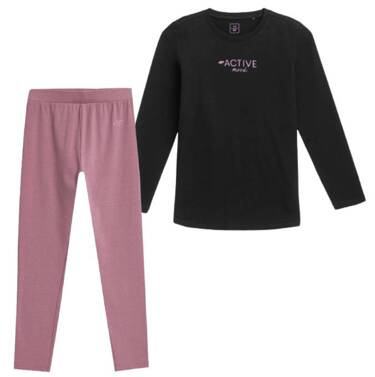 Zestaw dziewczęcy 4F 2PAK, bluzka i legginsy