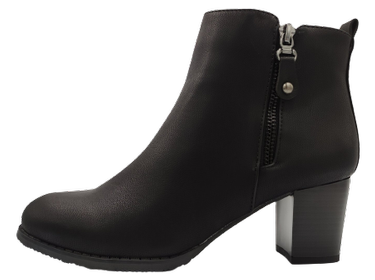 Buty damskie botki na obcasie A9142/B BK czarne