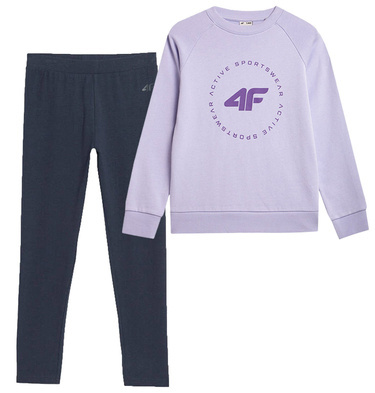 Zestaw dziewczęcy 4F bluza dresowa i legginsy