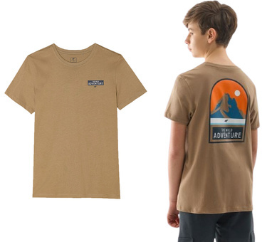 Koszulka chłopięca 4F M1131 z nadrukiem na plecach bawełna