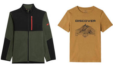 Zestaw dla chłopca koszulka i polar na zamek 4F