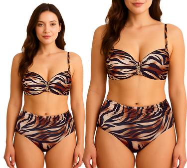 Strój kąpielowy Gabbiano ASHLEY-D 15/A odpinane ramiączka brąz