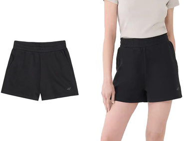 Krótkie spodenki dresowe 4F F542 szorty bawełniane czarne