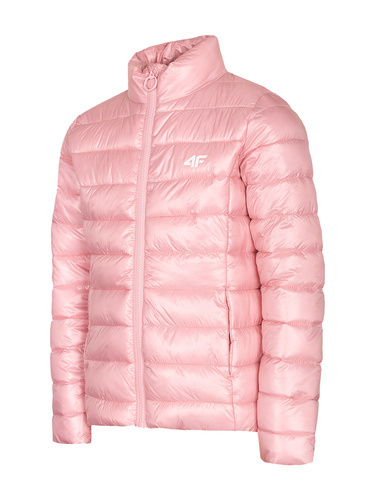 Kurtka puchowa 4F pikowana JKUDP001 róż