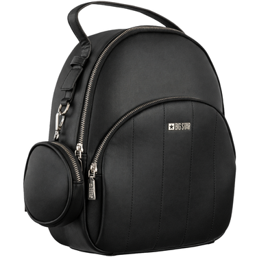 Plecak damski miejski z ekoskóry BIG STAR elegancki LL574097 czarny