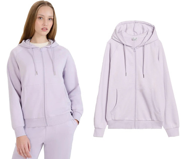 Bluza dresowa na zamek 4F F1541 z kapturem jasny fiolet