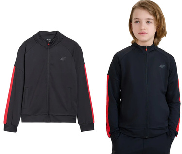 Bluza sportowa na zamek 4F M452 bez kaptura czarna