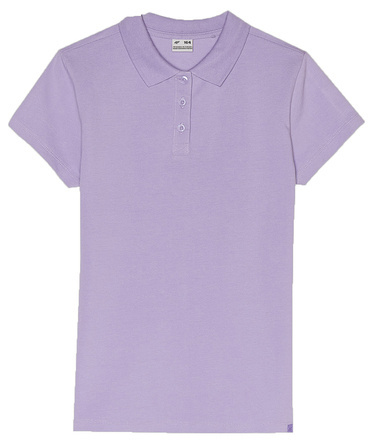 Koszulka dziewczęca POLO 4F F1148 z bawełny fiolet