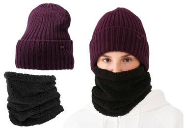 Zestaw na zimę czapka i komin 4F komplet damski 2pak