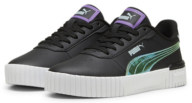 Buty sportowe z eko skóry 396545 02 trampki czarne