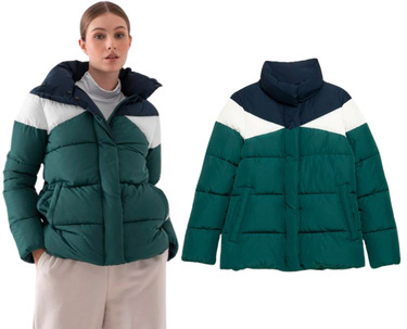 Kurtka damska zimowa 4F KUDP007 puchowa bez kaptura