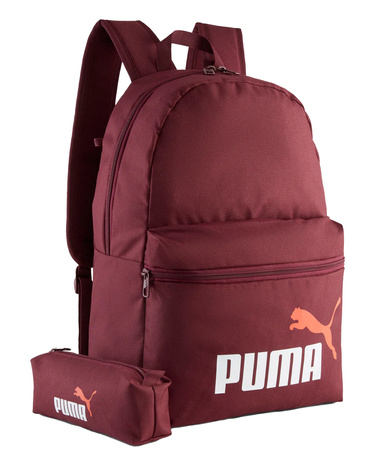 Plecak szkolny z piórnikiem PUMA sportowy 091191 20 czerwony