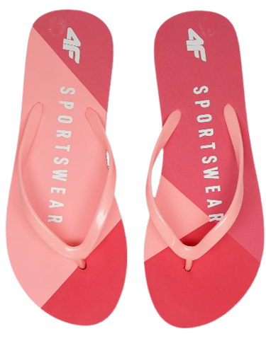 Klapki damskie japonki 4F KLD006 różowe