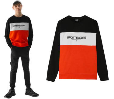 Bluza dresowa chłopięca 4F M0923 bez kaptura czerwona