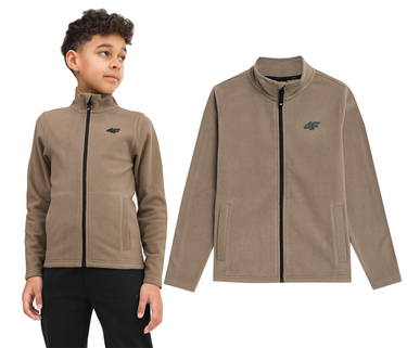 Polar chłopięcy 4F M062 na zamek ze stójką brąz