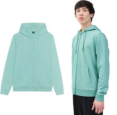 Bluza męska dresowa 4F M0951 z kapturem na zamek niebieska